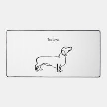 Dachshund Delight: Anpassade Desk Mat