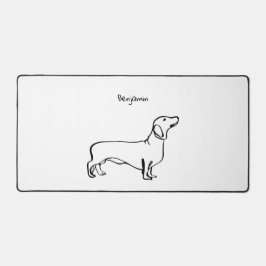 Dachshund Delight: Anpassade Desk Mat