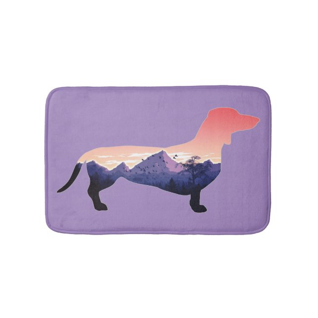 Dachshund Design 226 - Vy över vacker natur Badrumsmatta (Framsidan)