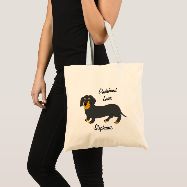Dachshund Design Personlig Tygkasse (Framsida (produkt))