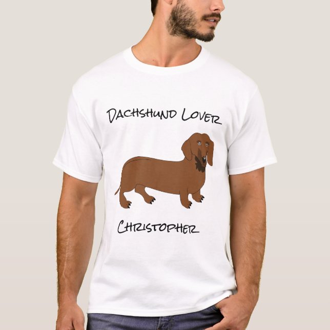 Dachshund Design T-shirt (Framsida)
