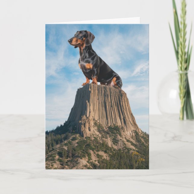 Dachshund Devil's Tower Kort (Framsida)