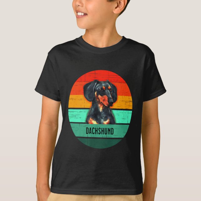 Dachshund Devo Manar Women Kids T Shirt (Framsida)