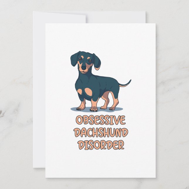 Dachshund Disord Tack Kort (Framsida)