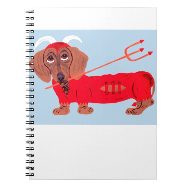 Dachshund Djävul Anteckningsbok (Framsidan)