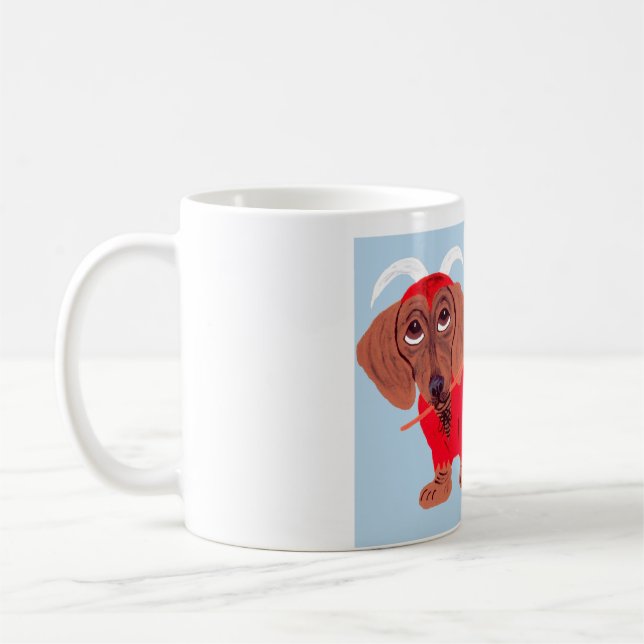 Dachshund Djävul Kaffemugg (Vänster)