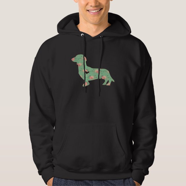 Dachshund Dog  Boho Woodland Chic  for Women Hoodie (Framsida)