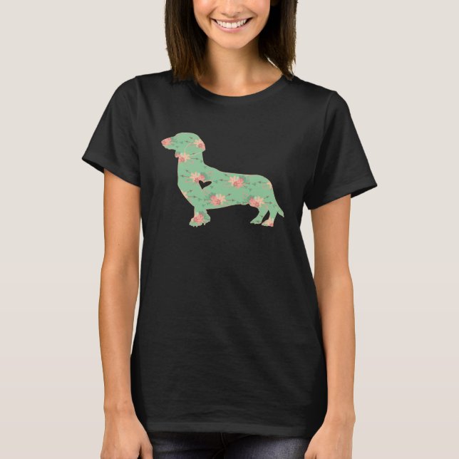 Dachshund Dog  Boho Woodland Chic  for Women T Shirt (Framsida)