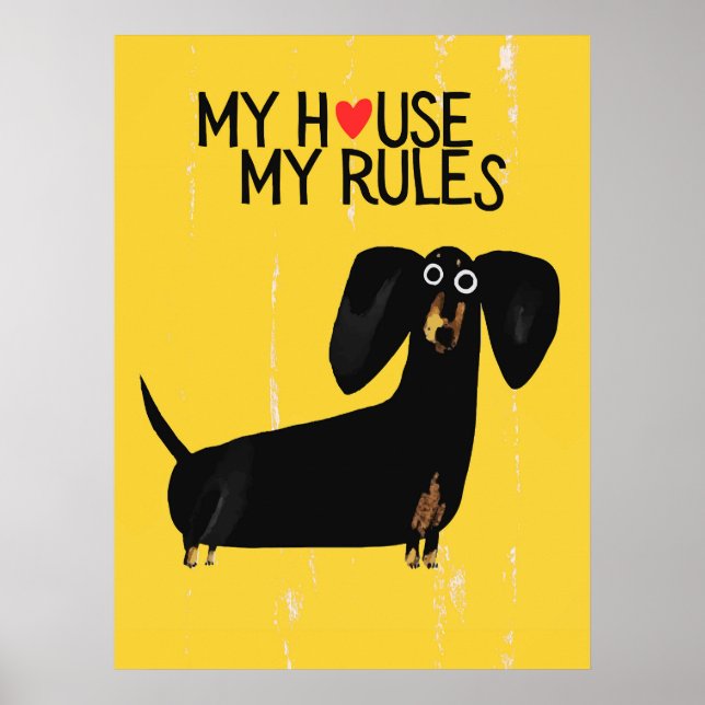 Dachshund dog | Funny & decorative Poster (Framsidan)