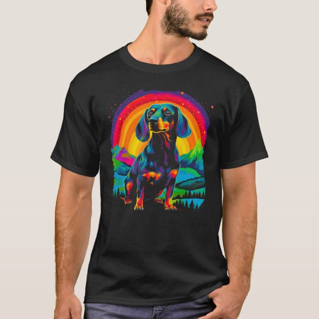 Dachshund Dog Nature T Shirt (Framsida)