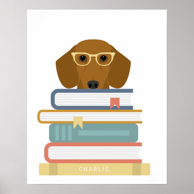 Dachshund Dog Personalized Print Poster (Framsidan)