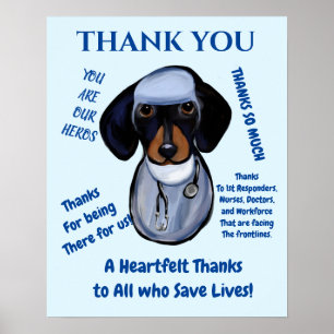 Dachshund Doktor Poster