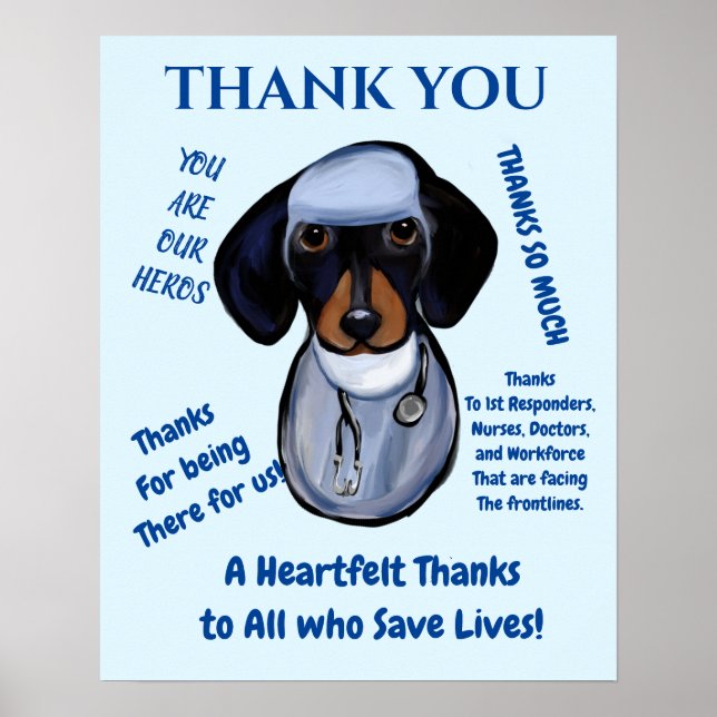 Dachshund Doktor Poster (Framsidan)