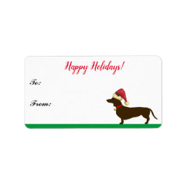 Dachshund Doxie jul Gift Märkre Adressetikett
