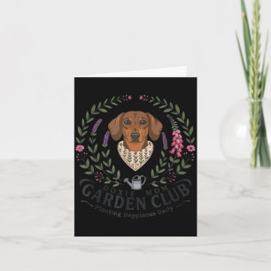 Dachshund doxie mamma trädgårdsklubb mors dag kort