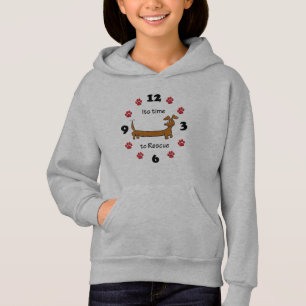 Dachshund Doxie Rädding Clock T Shirt