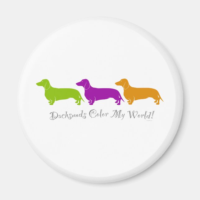 Dachshund - Doxie ursprungliga ritade design Magnet (Framsidan)