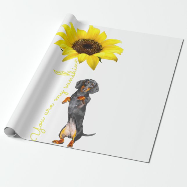 Dachshund Doxie Wiener Dotson Mamma Mamma Mor Gift Presentpapper (Utrullad)