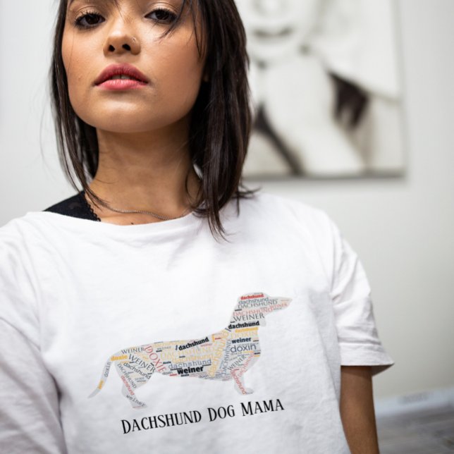 Dachshund Doxie Wiener Hund Mamma Ord T Shirt (Skapare uppladdad)
