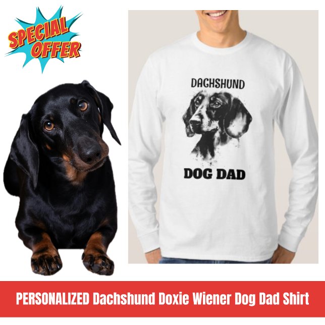 Dachshund Doxie Wiener Hund Pappa T Shirt (Skapare uppladdad)
