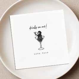 Dachshund Drinks On Me Cocktail Servetter