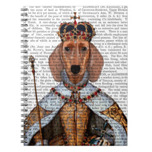 Dachshund drottning 2 anteckningsbok med spiral