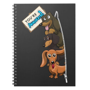 Dachshund du är Fantastisk Anteckningsbok