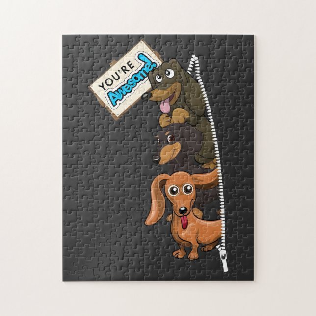 Dachshund du är Fantastisk Pussel (Vertikal)