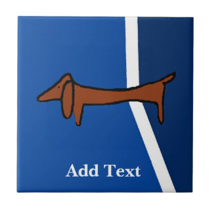 Dachshund Dutch Lete, Personalize Kakelplatta