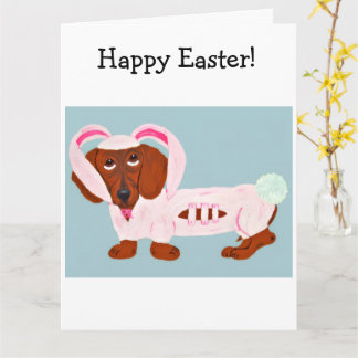 Dachshund Easter Bunny Kort