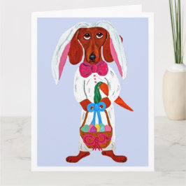 Dachshund Easter Bunny Kort