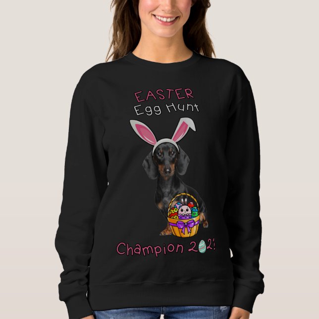 Dachshund Easter T Shirt (Framsida)