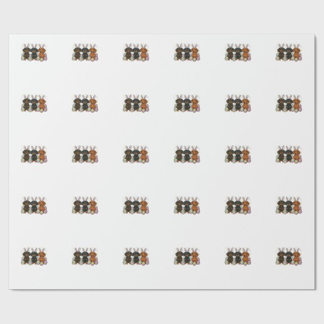 Dachshund Easter T-Shirt Presentpapper (Platt)