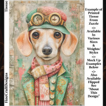 Dachshund EB4L Deoupage för dold pastel