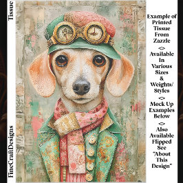 Dachshund EB4L Deoupage för dold pastel