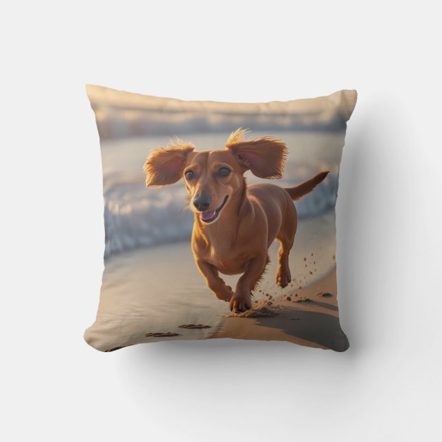 Dachshund Elegant Dekorativ kudde (Framsida)
