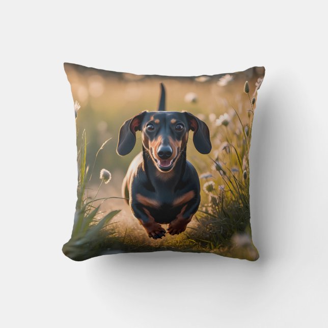 Dachshund Elegant Dekorativ kudde (Framsida)