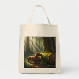 Dachshund Elegant Livsmedel Tote Bag Tygkasse