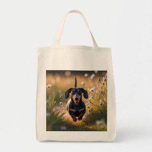 Dachshund Elegant Livsmedel Tote Bag Tygkasse