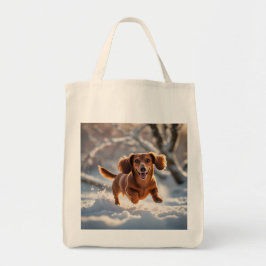 Dachshund Elegant Livsmedel Tote Bag Tygkasse