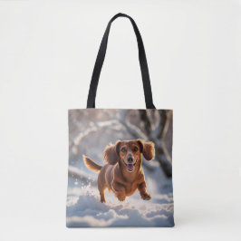 Dachshund Elegant Tote Bag Tygkasse