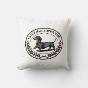 Dachshund Ett lugnt hjärta, en trogen vän Kudde