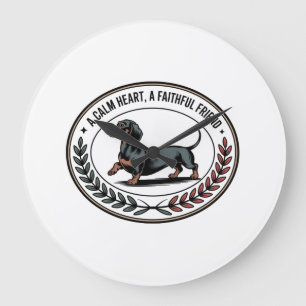 Dachshund Ett lugnt hjärta, en trogen vän Stor Klocka