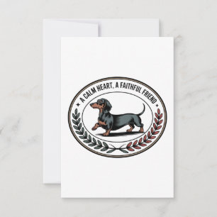 Dachshund Ett lugnt hjärta, en trogen vän Tack Kort