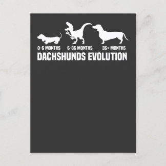 Dachshund Evolutioner Inbjudan Vykort