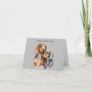Dachshund fadersdagskort kort