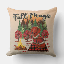 Dachshund Fall Magic Kudde