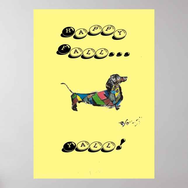 Dachshund Fall Poster (Framsidan)