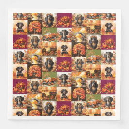 Dachshund Fall Vibe Pappersservett