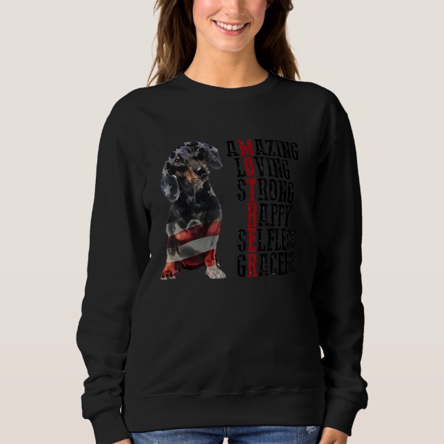 Dachshund Fantastisk Loving Strong Lycklig Selfles T Shirt (Framsida)